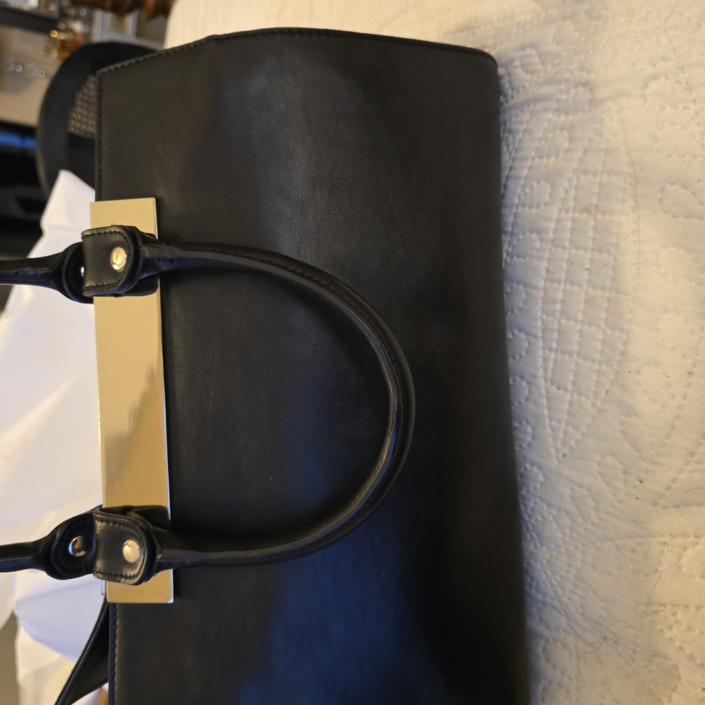 The Limited Black Satchel with Leather Finish